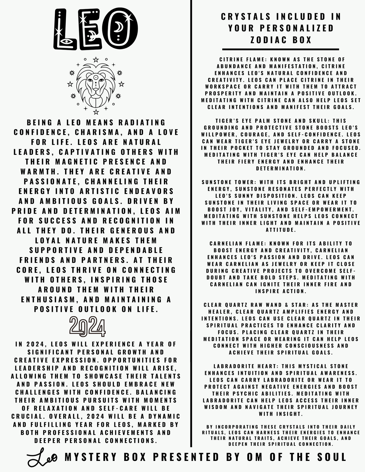 ZODIAC MYSTERY BOX - OM of the Soul